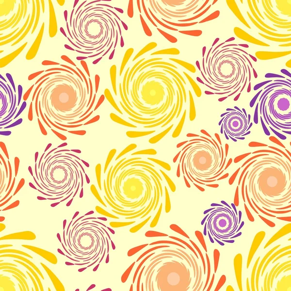 Fond abstrait sans couture avec motif floral tourbillonnant — Image vectorielle