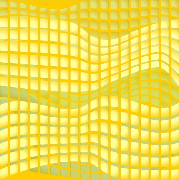 Telha amarela com padrão de mosaico abstrato — Vetor de Stock