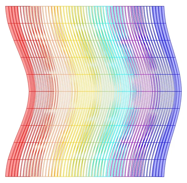 Tile with vertical rainbow waves — Stock Vector