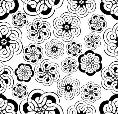 Sorunsuz arka planda siyah ve beyaz tasarım