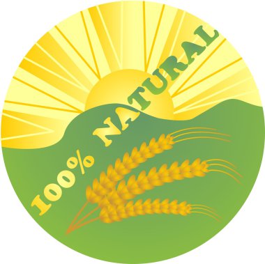 Manzara, güneş ve kulakları ile doğal ürün