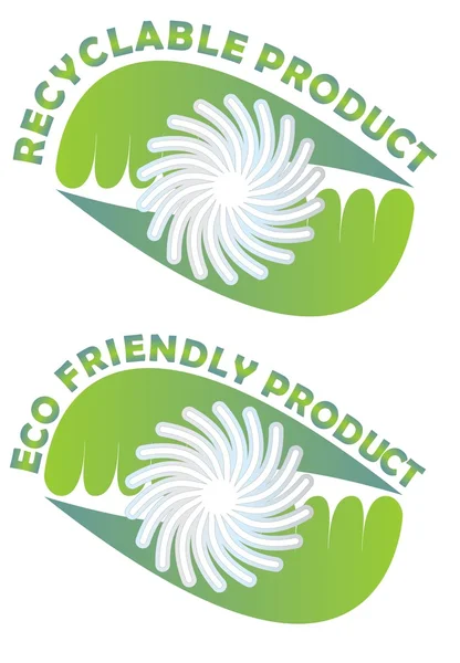 Etiqueta para productos reciclables y ecológicos — Vector de stock