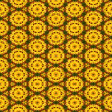 Sarı çiçek motifi taşıyla ince desenli arka plan