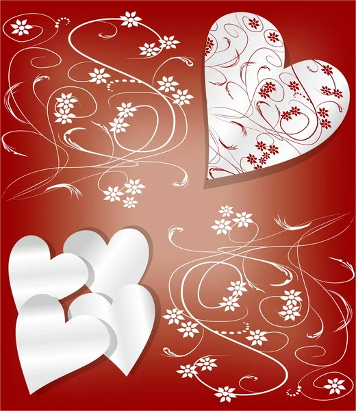 Valentine day background in art deco style — Stock Vector