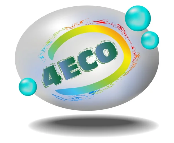 Label voor eco-product met de inscriptie voor eco — Stockvector