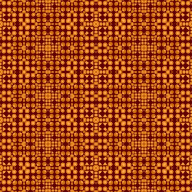 Küçük bakır nokta desenleri ile koyu kahverengi zemin