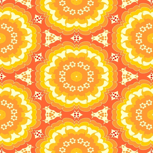 Oranžová a žlutá šestihranný uspořádány dekorativní vzory — Stock fotografie