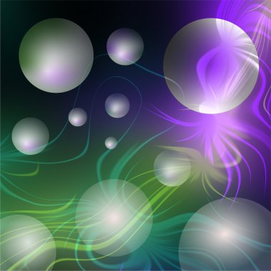 Abstract phantasy background Pearls in fractal world clipart
