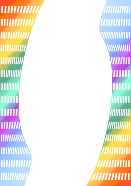 Feuillet de fond avec grille ondulée arc-en-ciel — Image vectorielle