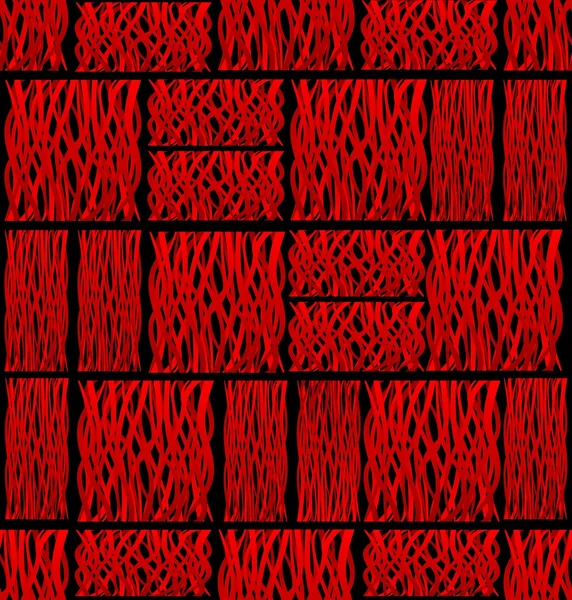 Абстрактная фоновая плитка с узорами красной квадратной линии на черном — стоковый вектор