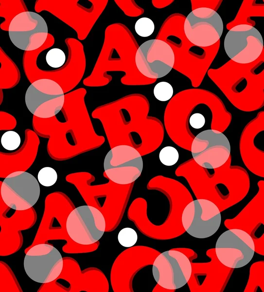 Безшовний божевільний фон з червоними літерами — стоковий вектор