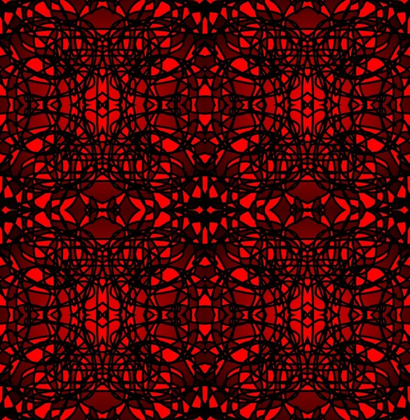 Carrelage mosaïque contrastée en noir et rouge — Image vectorielle