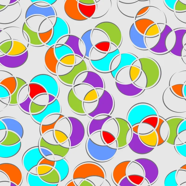 Patrones de círculo multicolor sin costuras — Archivo Imágenes Vectoriales