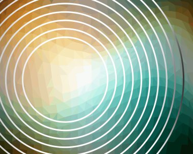 Çemberler üçgen mozaik alanı ile arka plan