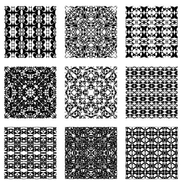 Vintage tarzı dokuz çizilmiş sorunsuz güzel dantel desenleri