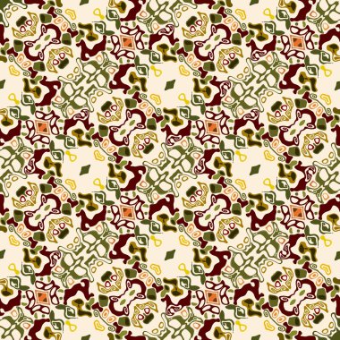 Dekoratif arka plan kiremit art deco tasarım, bej, kahverengi ve kırmızı