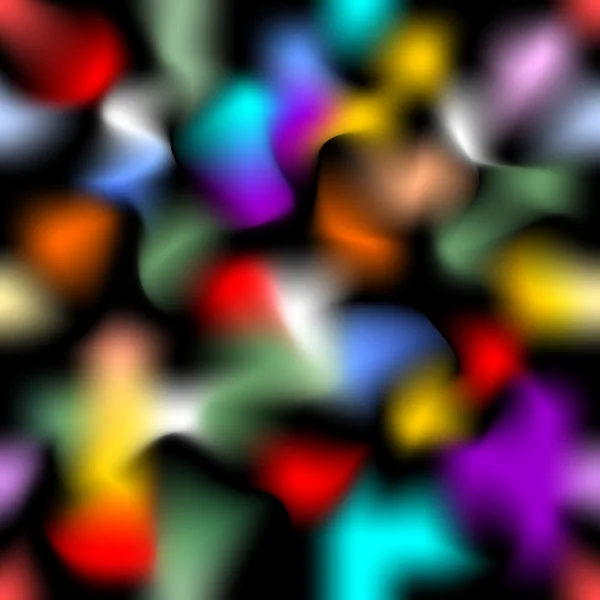 Абстрактный современный безморский векторный размытый фон с цветными стеблями, радужными шпильками на черной зоне — стоковый вектор
