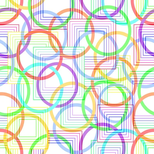 Modern abstract decorative tile with circles and squares — Stock Photo, Image