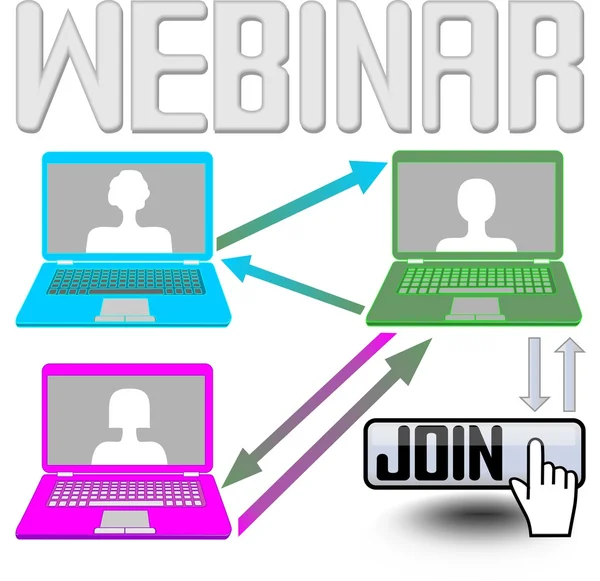 Webinar - billboard düğmesiyle netbooks ve katılmak için katıl