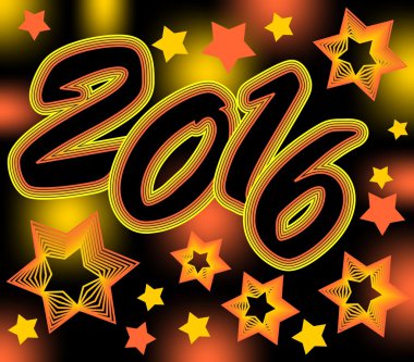 New year crazy background in vivid contrasting colors