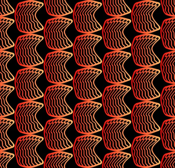 Абстрактный огненный фон с яркими элементами. Высокий контрастный векторный фон с аморфными красными и оранжевыми узорами на черной области . — стоковый вектор