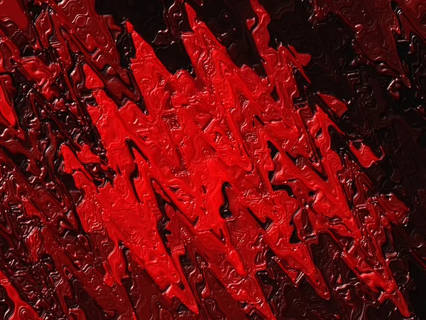 Сушеная красная масляная краска на черном фоне. Абстрактные пятна, напоминающие кровь, кетчуп или малиновое варенье — стоковое фото
