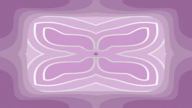Dönen nesne mor bir arka plan üzerinde vintage tarzı bir geometrik desenli. Sorunsuz döngü video