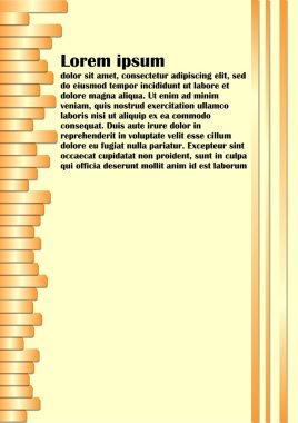 Sarı arka plan degrade şeritler ile broşür veya el ilanı şablonu