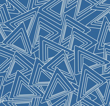 Üçgen motifi, kesintisiz çizgili tema mavi ve beyaz arka plan