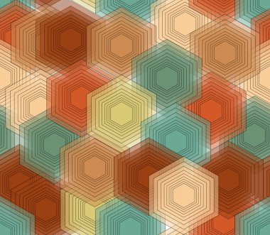 Altıgen okuduğunuzda, nostaljik renkleri, sorunsuz vektör arka plan