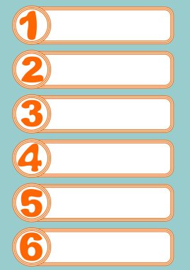 Altı adımda basit modern tasarım çalışma sürecinde grafik sunumu sanatsal numaraları ile