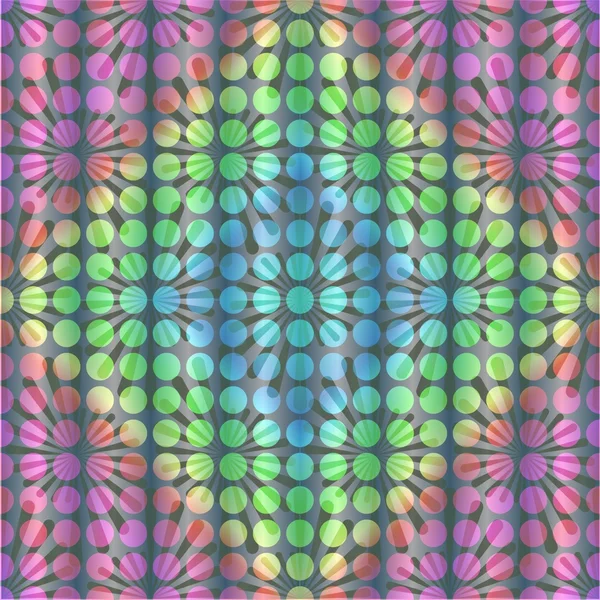 Dotted symmetric tile with rhombus element in blue, purple and green colors — Stock Photo, Image