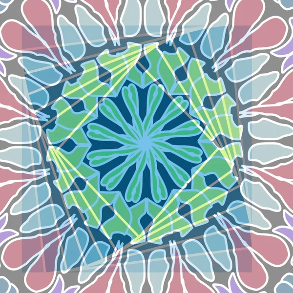 Telha de fundo decorativo abstrato moderno composto em estilo mosaico, cores pastel macio, rosa, luz azul, luz verde — Fotografia de Stock