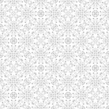 Vintage süsleme, beyaz arka plan üzerinde çizim gri zıt düşük. Victoria tarzı yinelenen Telkari geometrik desenleri. 