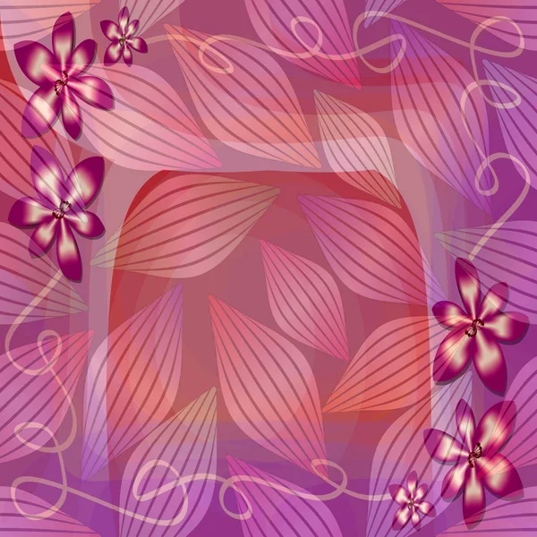 Romantic pink and purple semitransparent background with floral and leaf motif. Beautiful decoration for Valentine's day, International Women's day or Mother's day or birthday — Stock Photo, Image