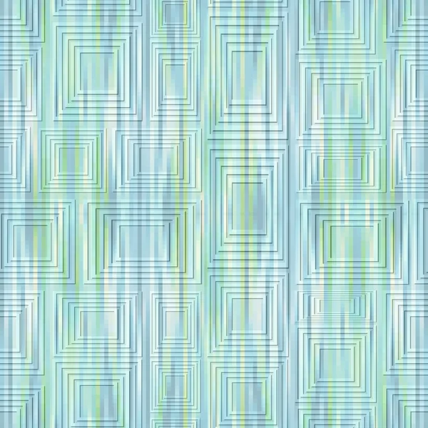 Fondo despojado azul y verde claro moderno con rectángulo en relieve claro y formas cuadradas — Foto de Stock