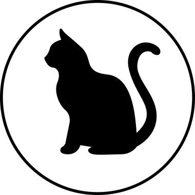 siyah kedi silüeti.