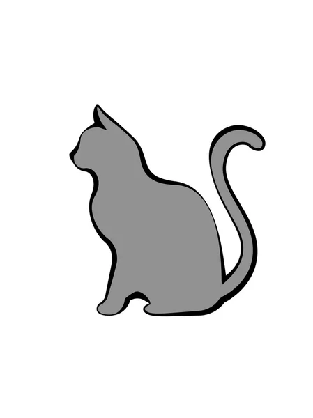 猫のシルエット. — ストックベクタ