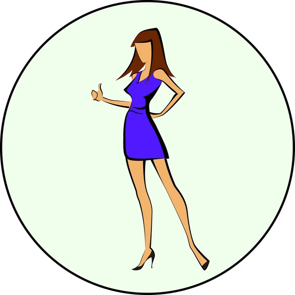 Femme d'affaires ok — Image vectorielle