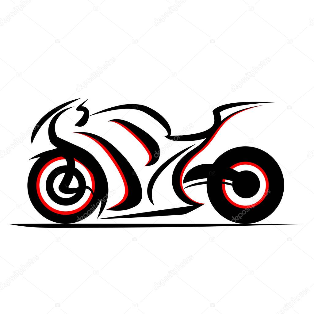 fast extreme sport bike vector eps10 illustration icon