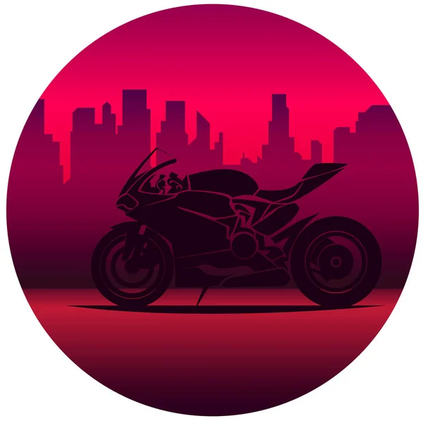 Мотоцикл Друк з мотоциклом, старий подрібнювач з нетиповими колесами. Для хлопчиків футболка. Векторні ілюстрації . — стоковий вектор