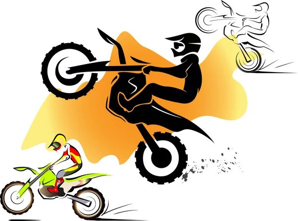 Jeu de motocross — Image vectorielle