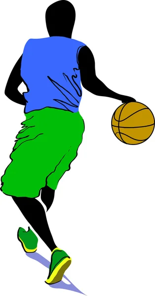Jugador de baloncesto — Vector de stock