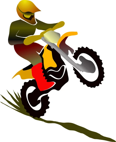 Motociclista — Vector de stock