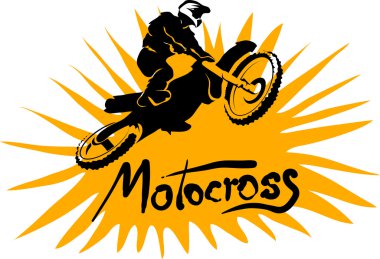 Motocross vektör resim