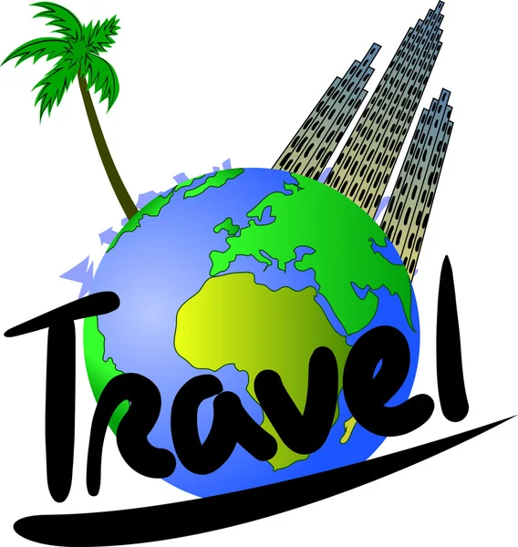 Viaggi e turismo — Vettoriale Stock
