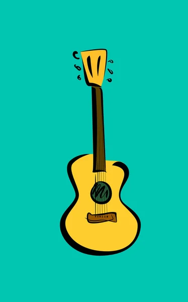 Guitarra acústica — Vetor de Stock