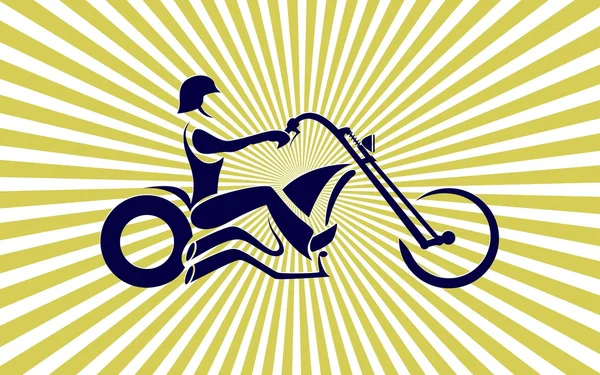 Motociclista — Vettoriale Stock