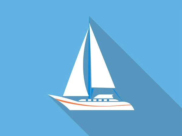 Yacht à voile — Image vectorielle