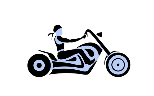 Motosiklet Sürücüsü — Stok Vektör